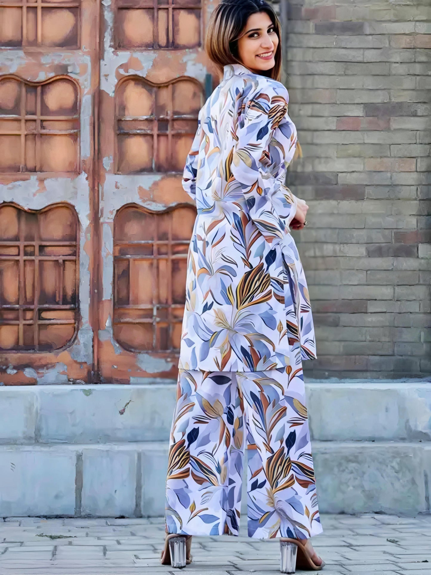 Elegant Floral Printed Co-ord Set | Stylish Summer Wear for Women