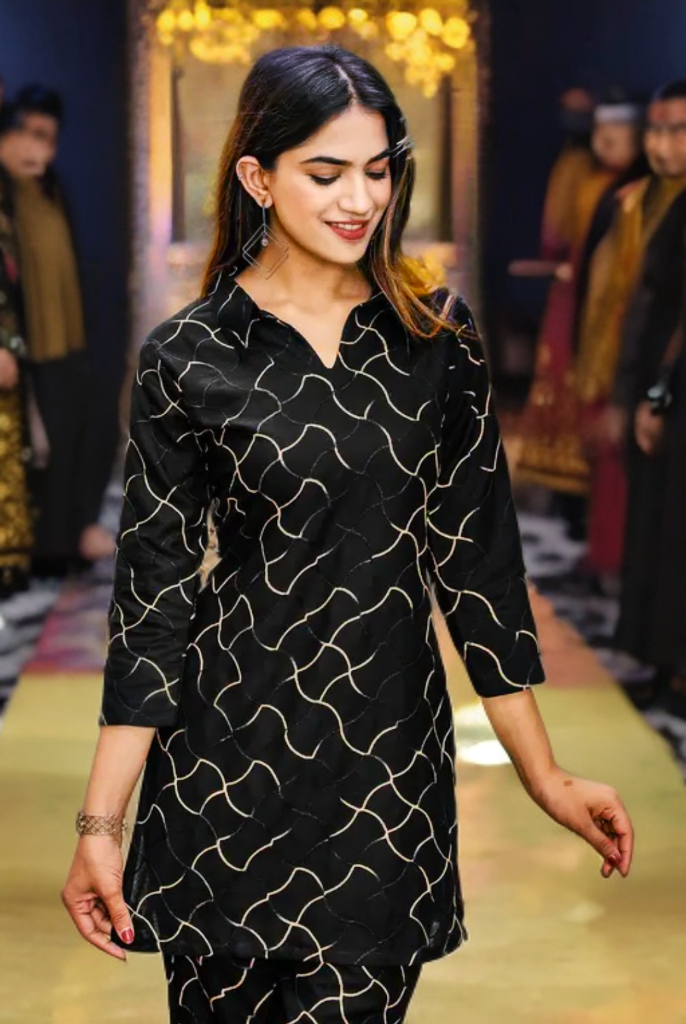 Elegant Black Printed Co-Ord Set for Women – Stylish & Comfortable | LiteGear